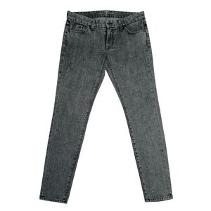 Women’s  7 For All Mankind Gray Black Lucy Acid Wash Skinny Jeans Size 28